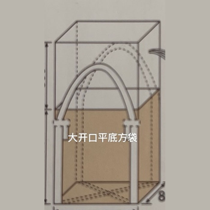 大开口平底方袋